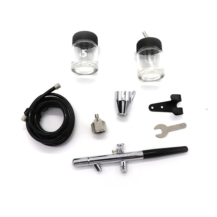 Siphon Feed Dual Action Airbrush 0.35mm Airbrush Kit Spray Gun Air Brush 128